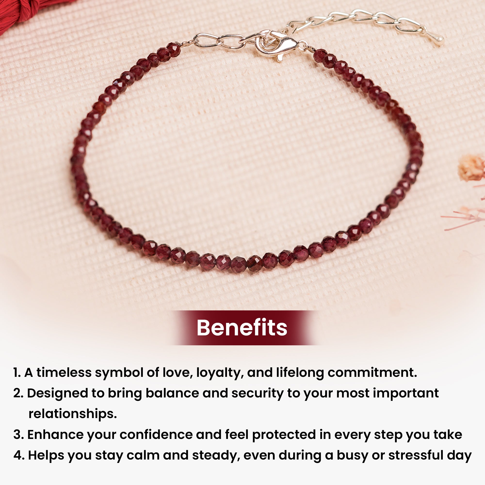Red Garnet Anklet – Love & Relationships