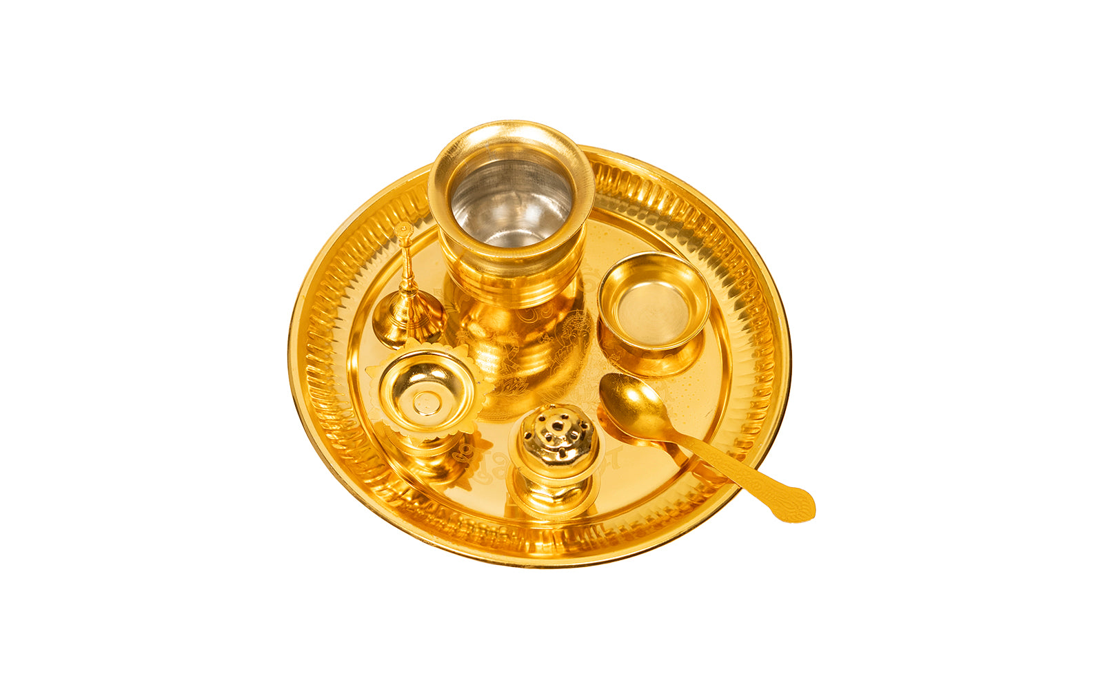 Premium Pooja Thali Set with Royal Red Velvet Box