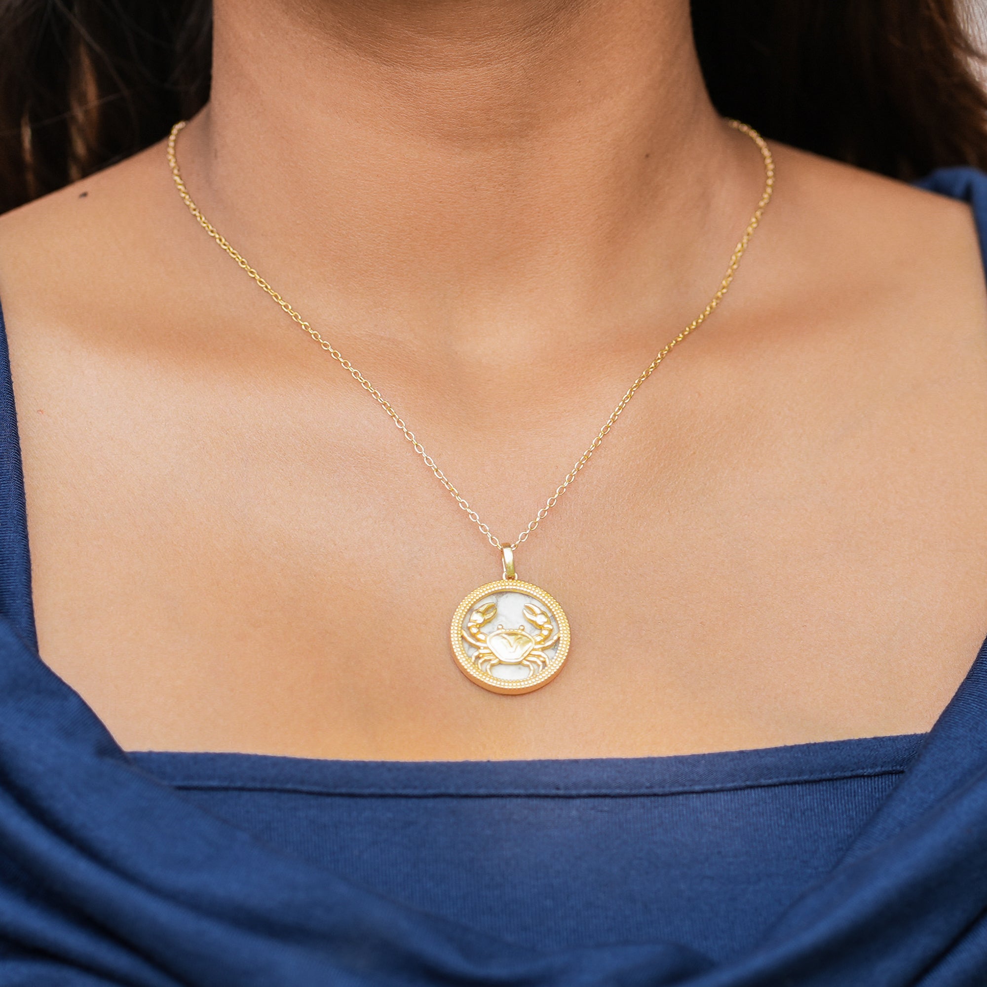Cancer Howlite Pendant