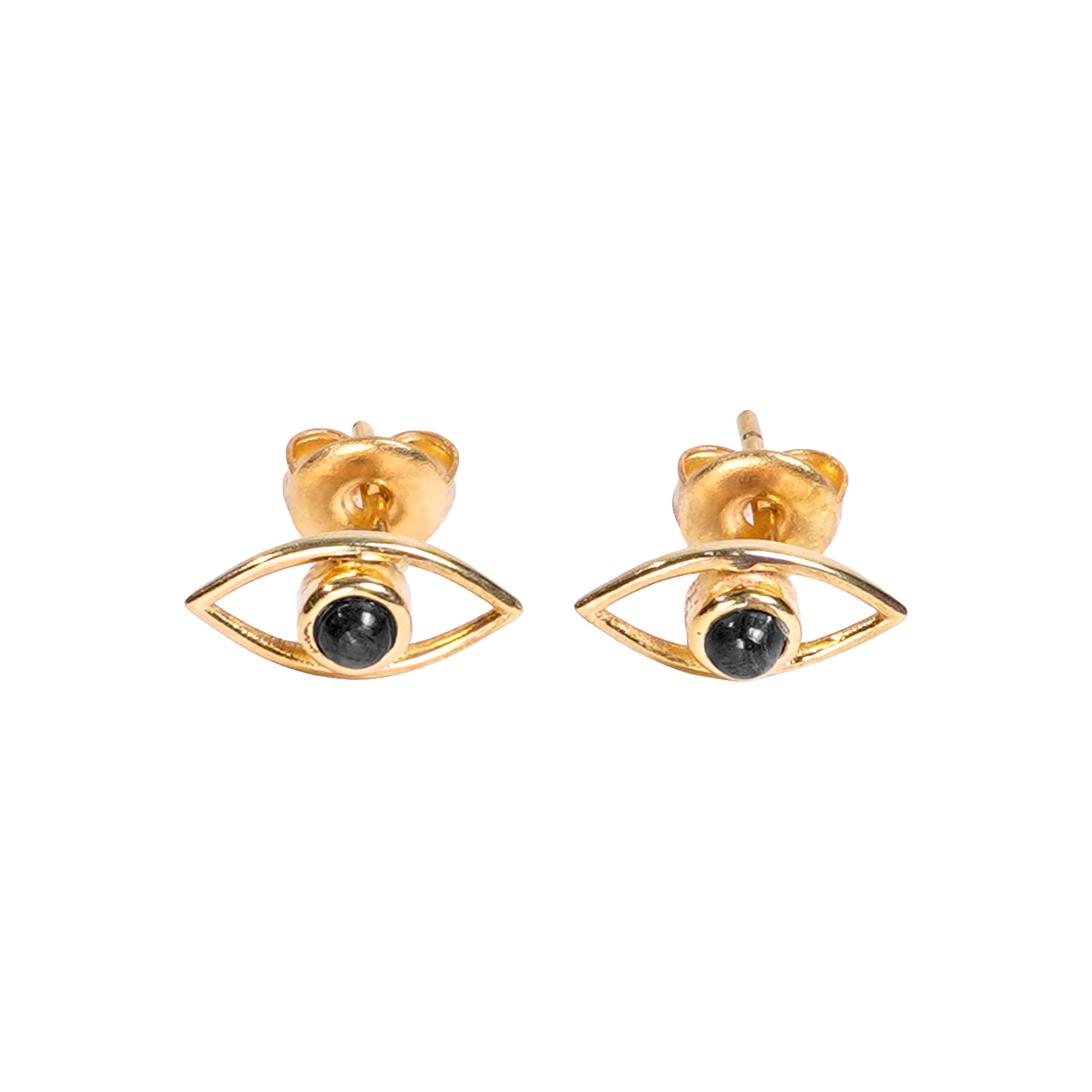 Natural Black Onyx Evil Eye Earrings | Everyday Protection Jewelry