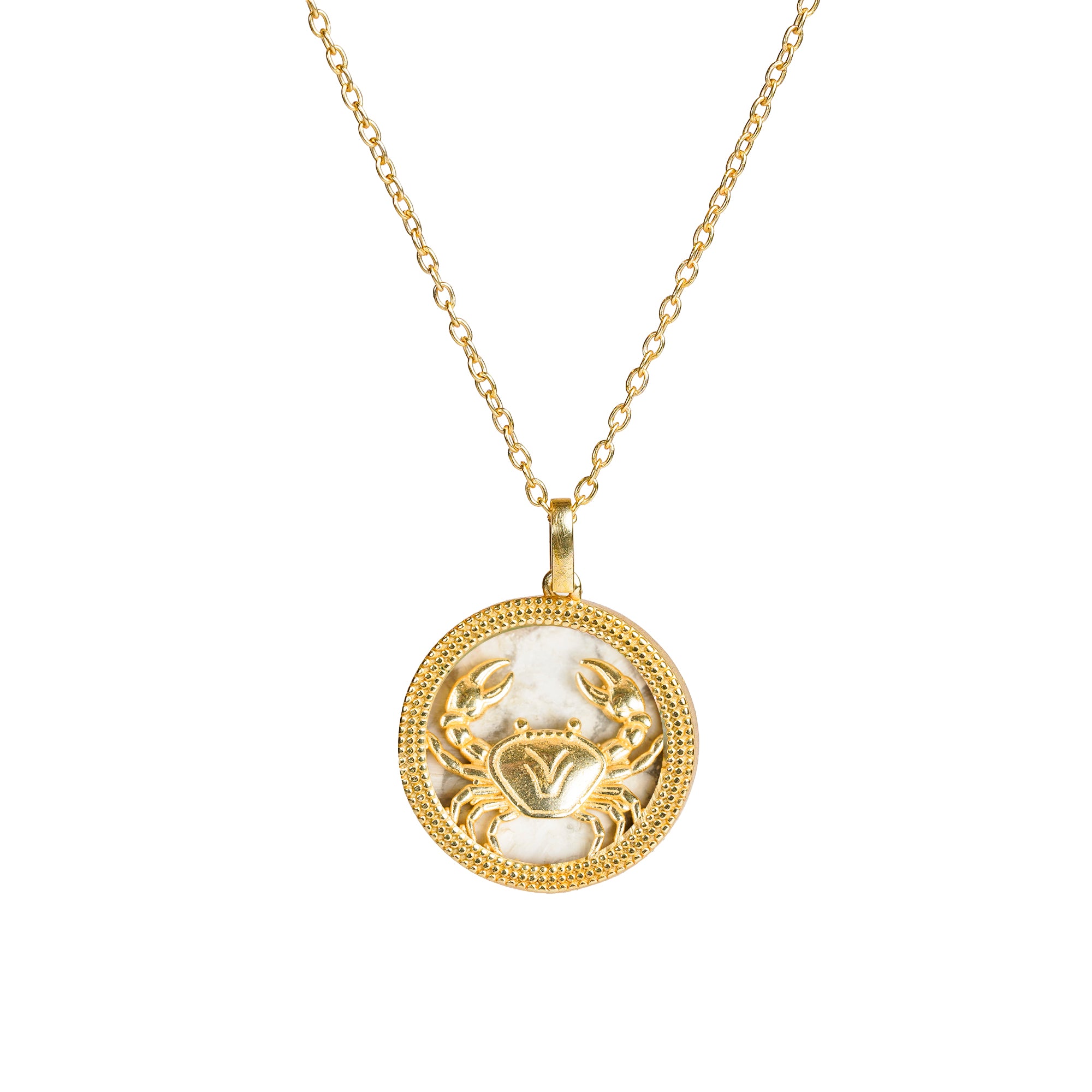 Cancer Howlite Pendant