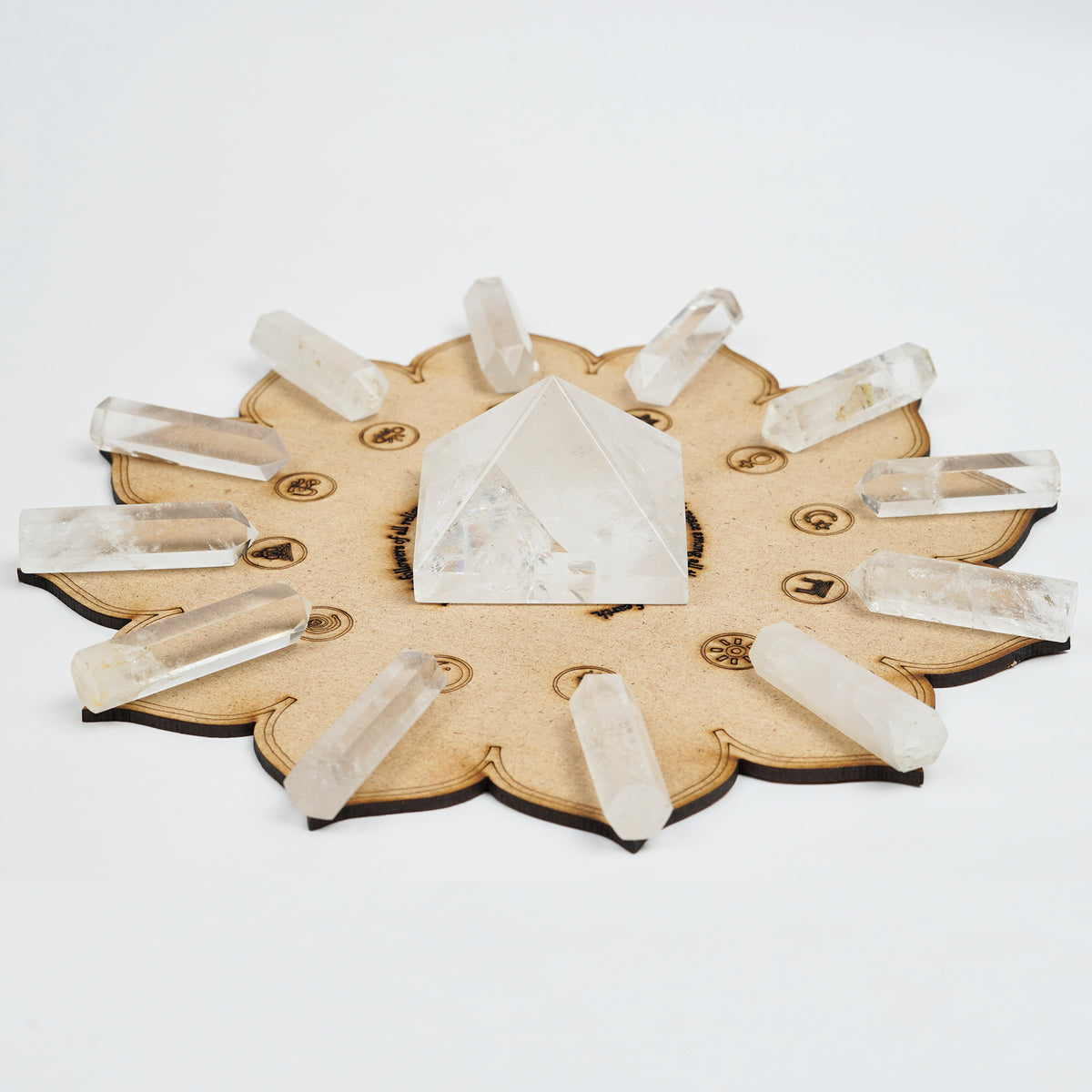 Healing & Manifestation Clear Quartz Crystal Grid Set