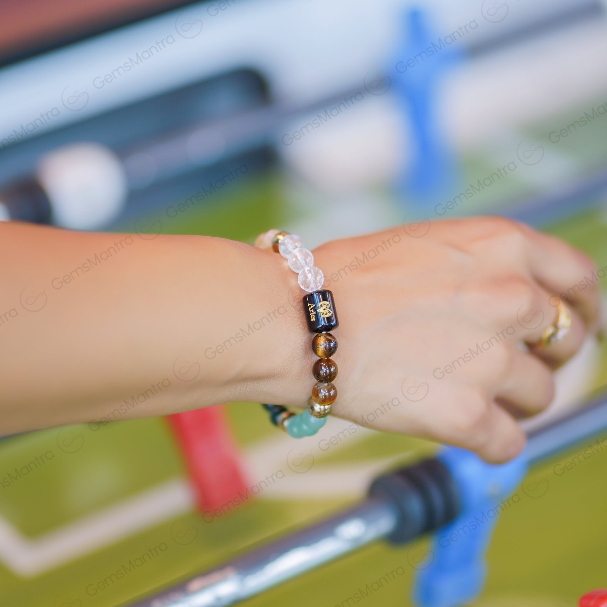 Dhan Yog Bracelet with Zodiac Charm Aries