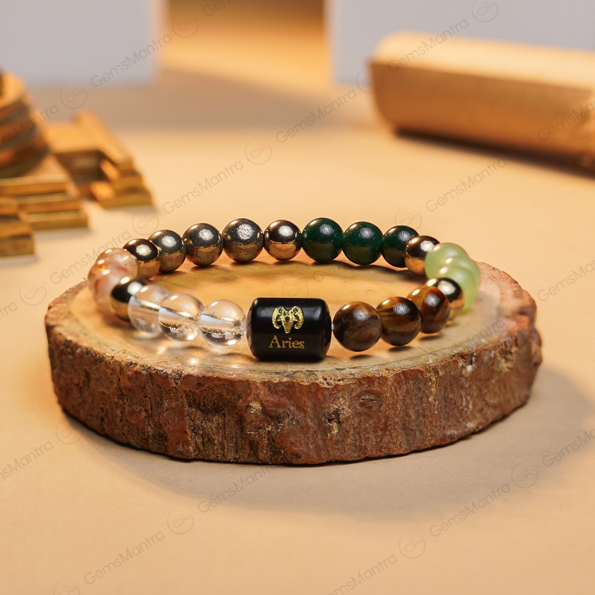 Dhan Yog Bracelet with Zodiac Charm Aries