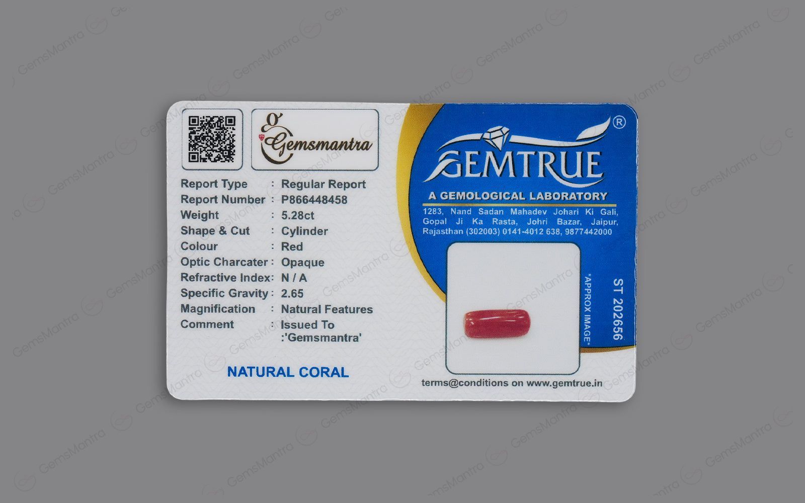 Red Coral - 5.28 Carats