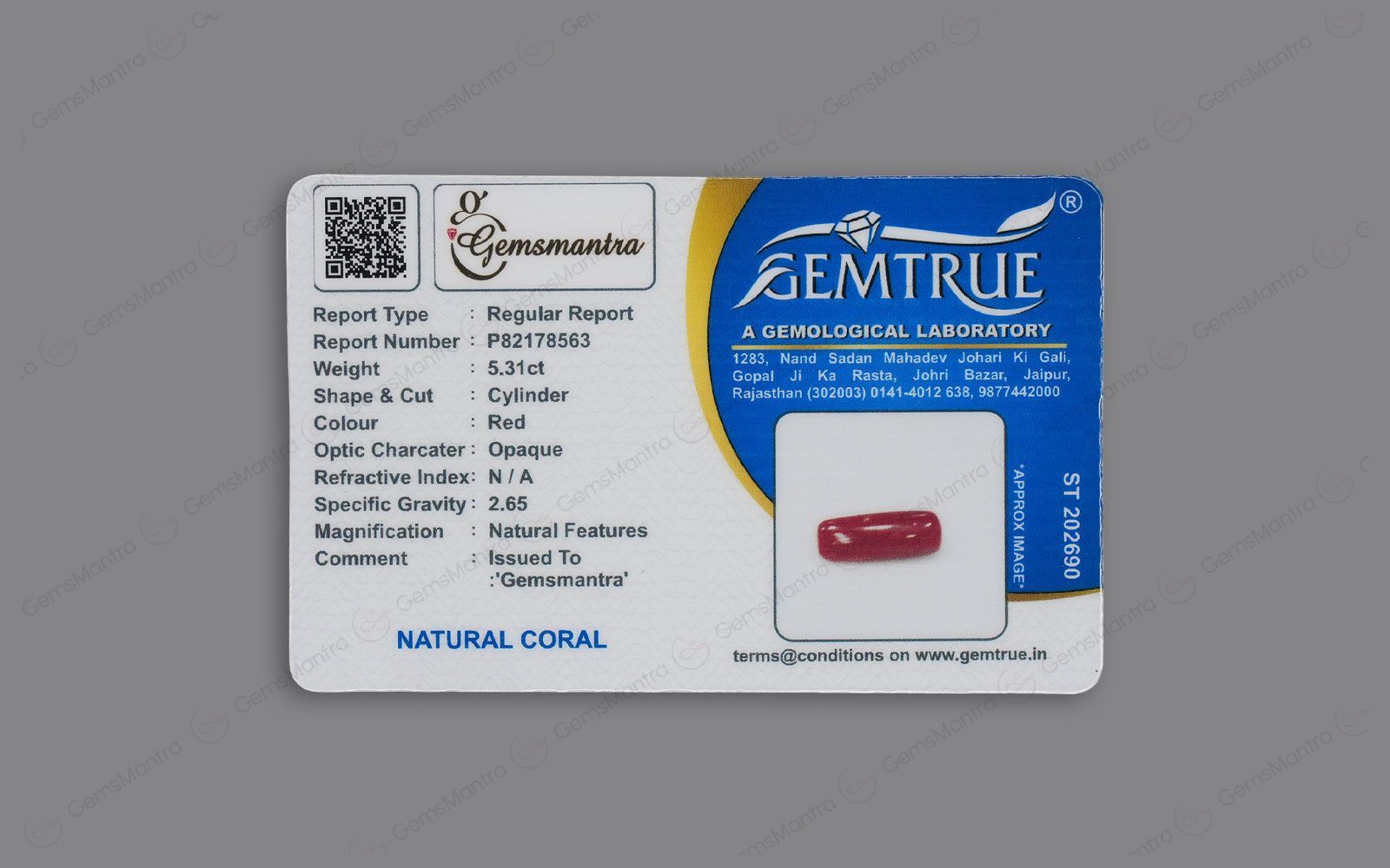 Red Coral - 5.31 Carats