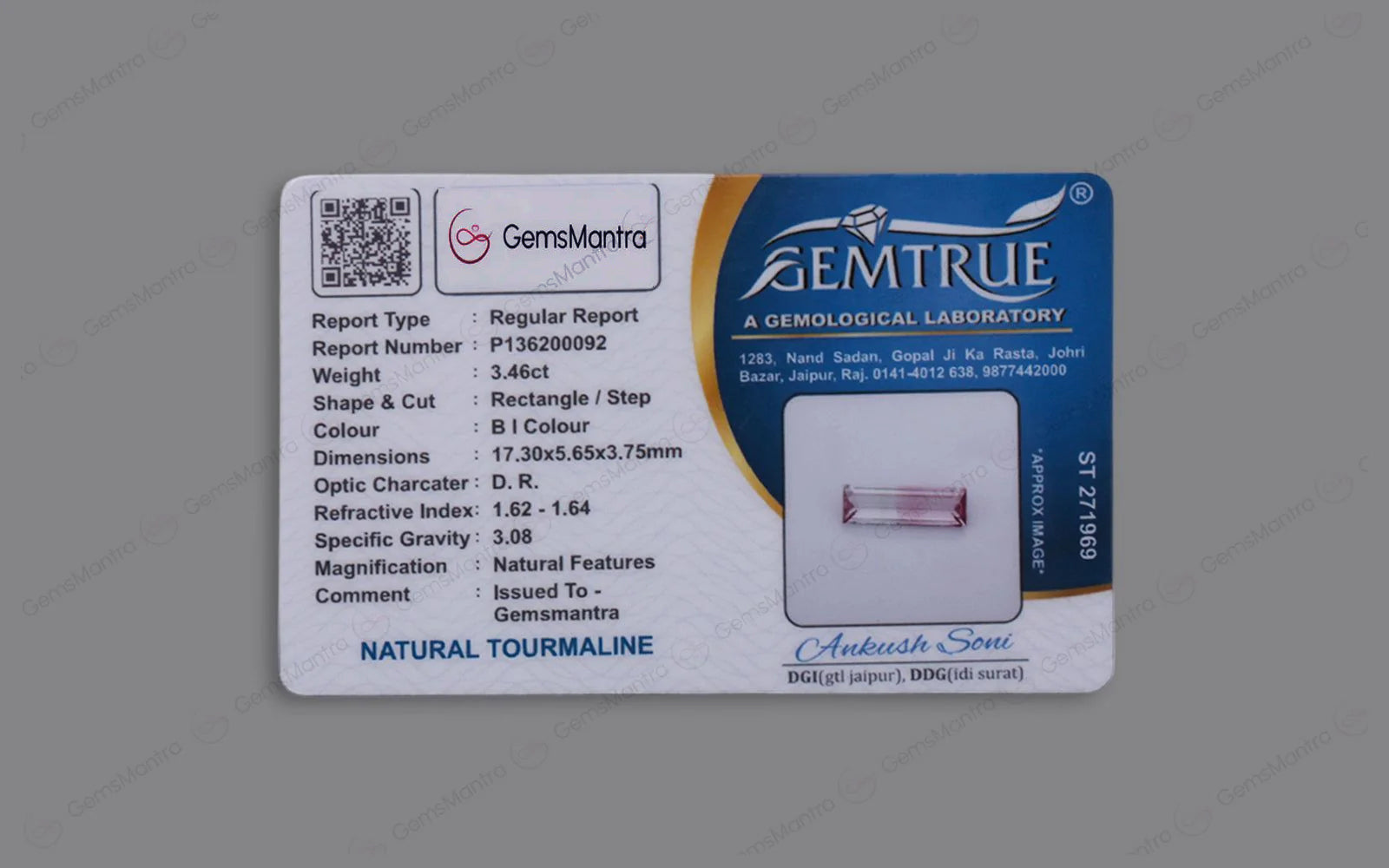 Bi Color Tourmaline - 3.46 Carats