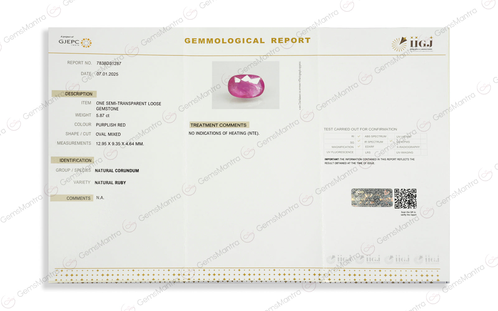 Burmese Ruby - 5.87 Carats