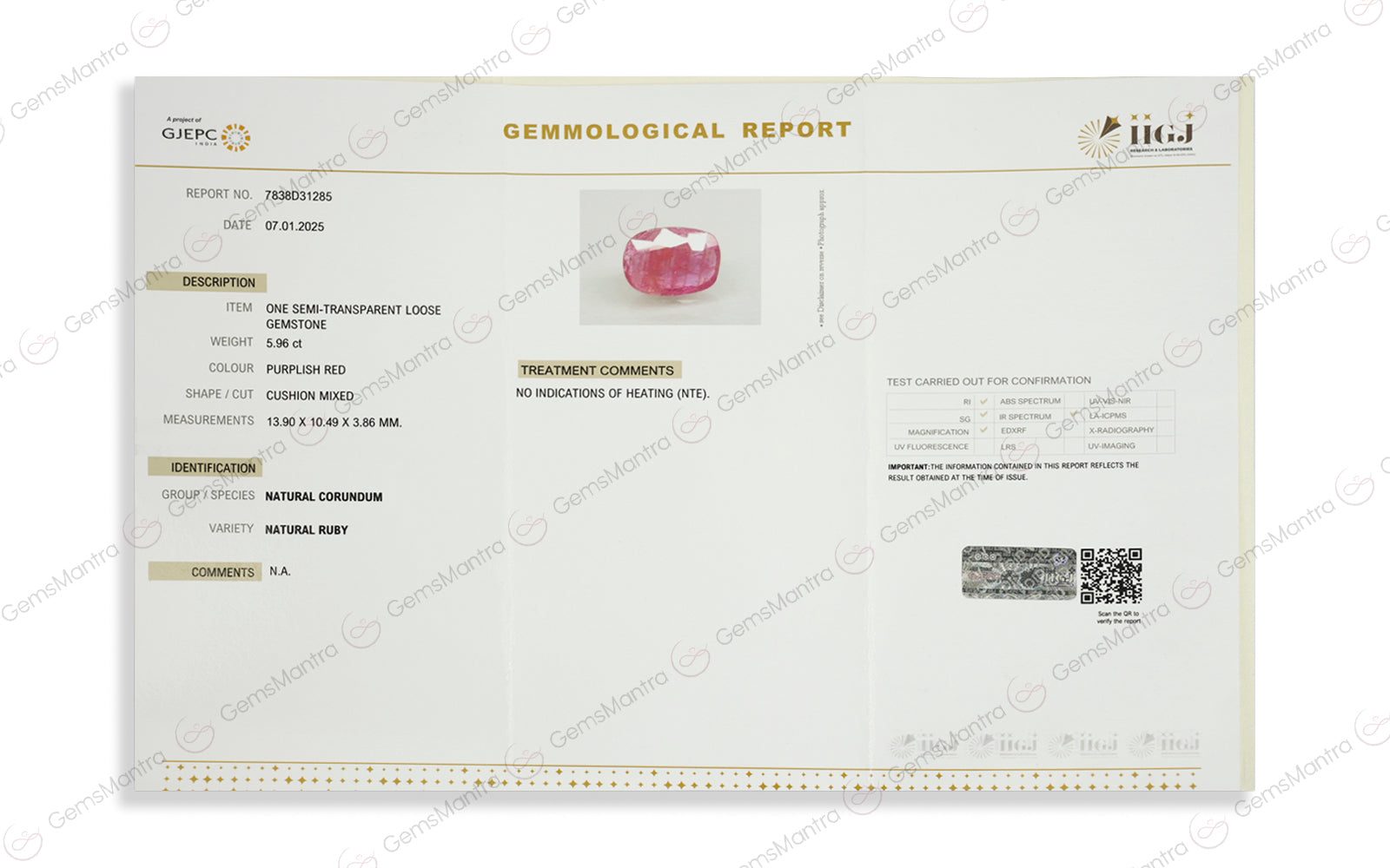 Burmese Ruby - 5.96 Carats