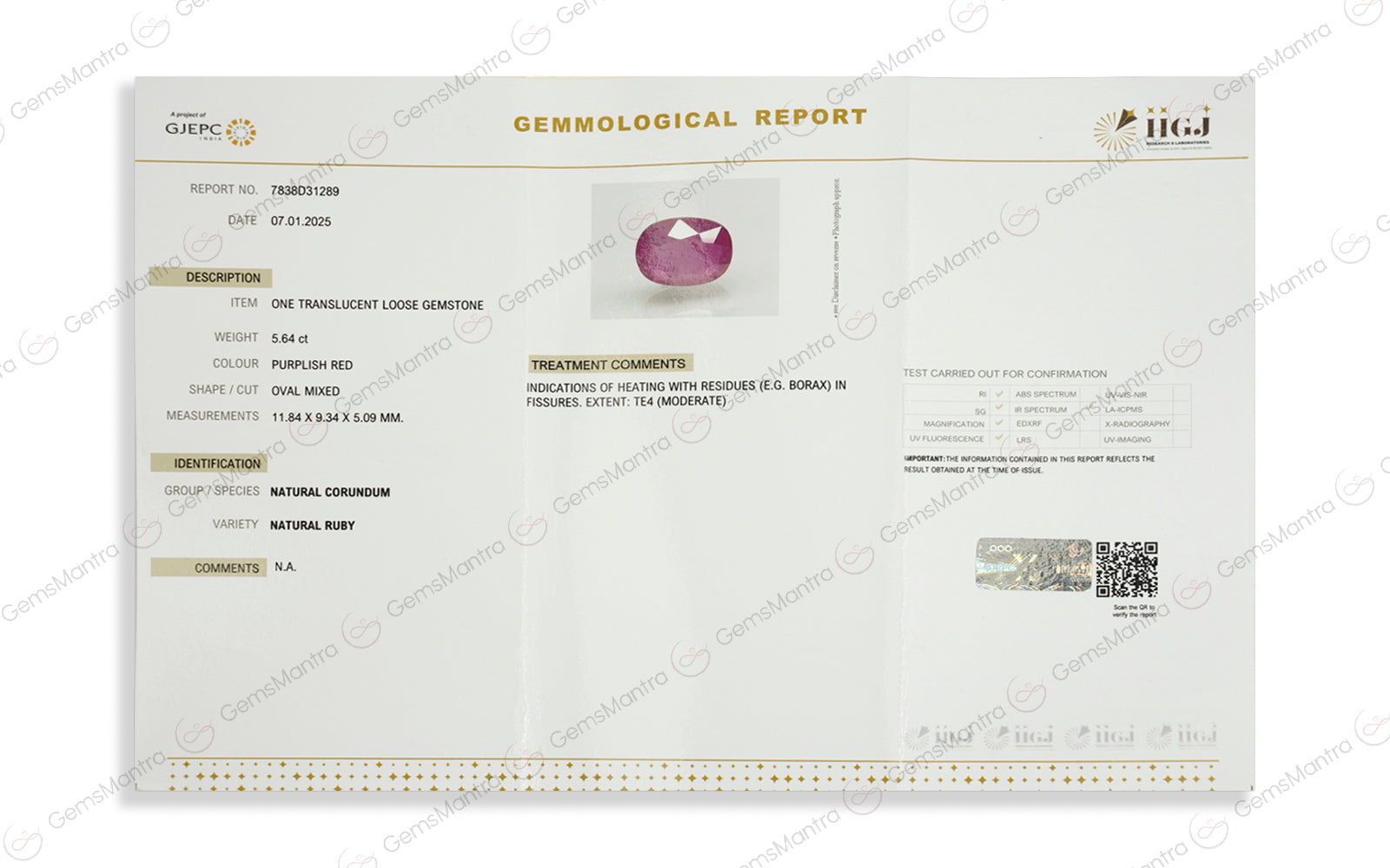 Burmese Ruby - 5.64 Carats