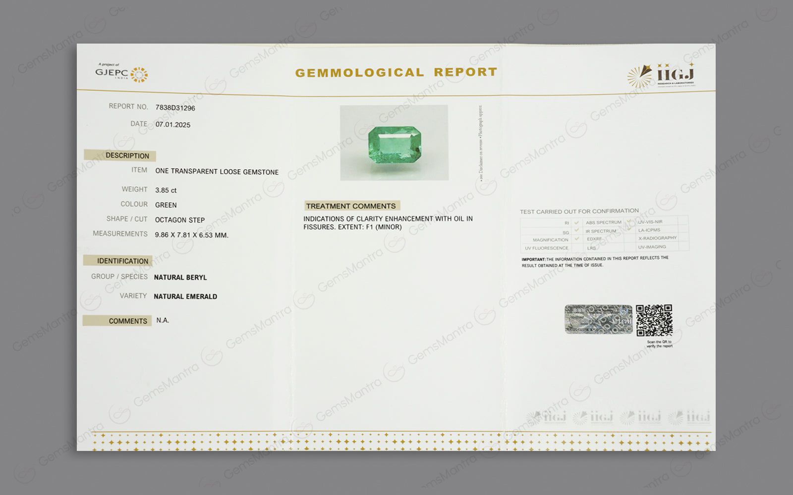 Emerald - 3.85 Carats