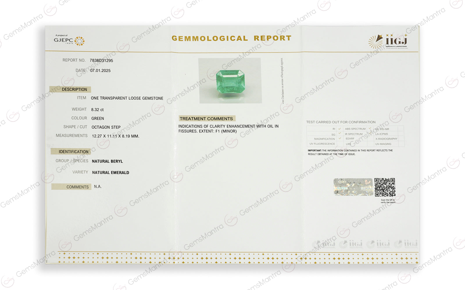 Emerald - 8.32 Carats