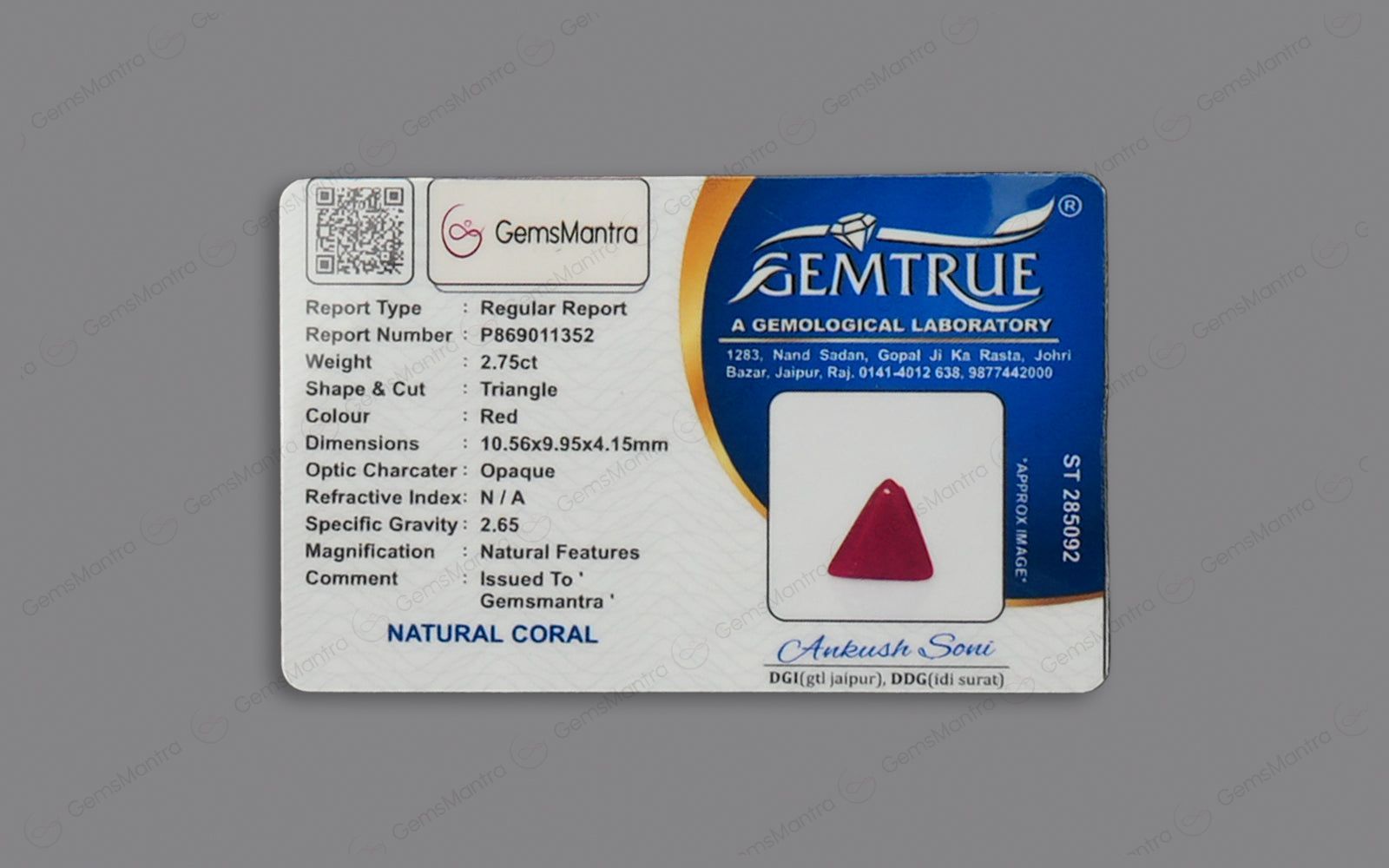 Red Coral - 2.75 Carats