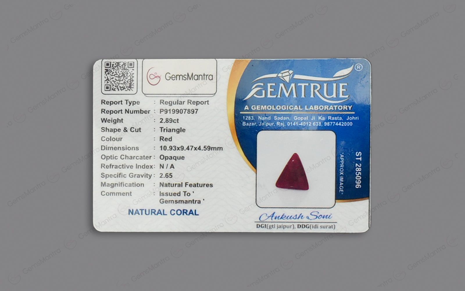 Red Coral - 2.89 Carats