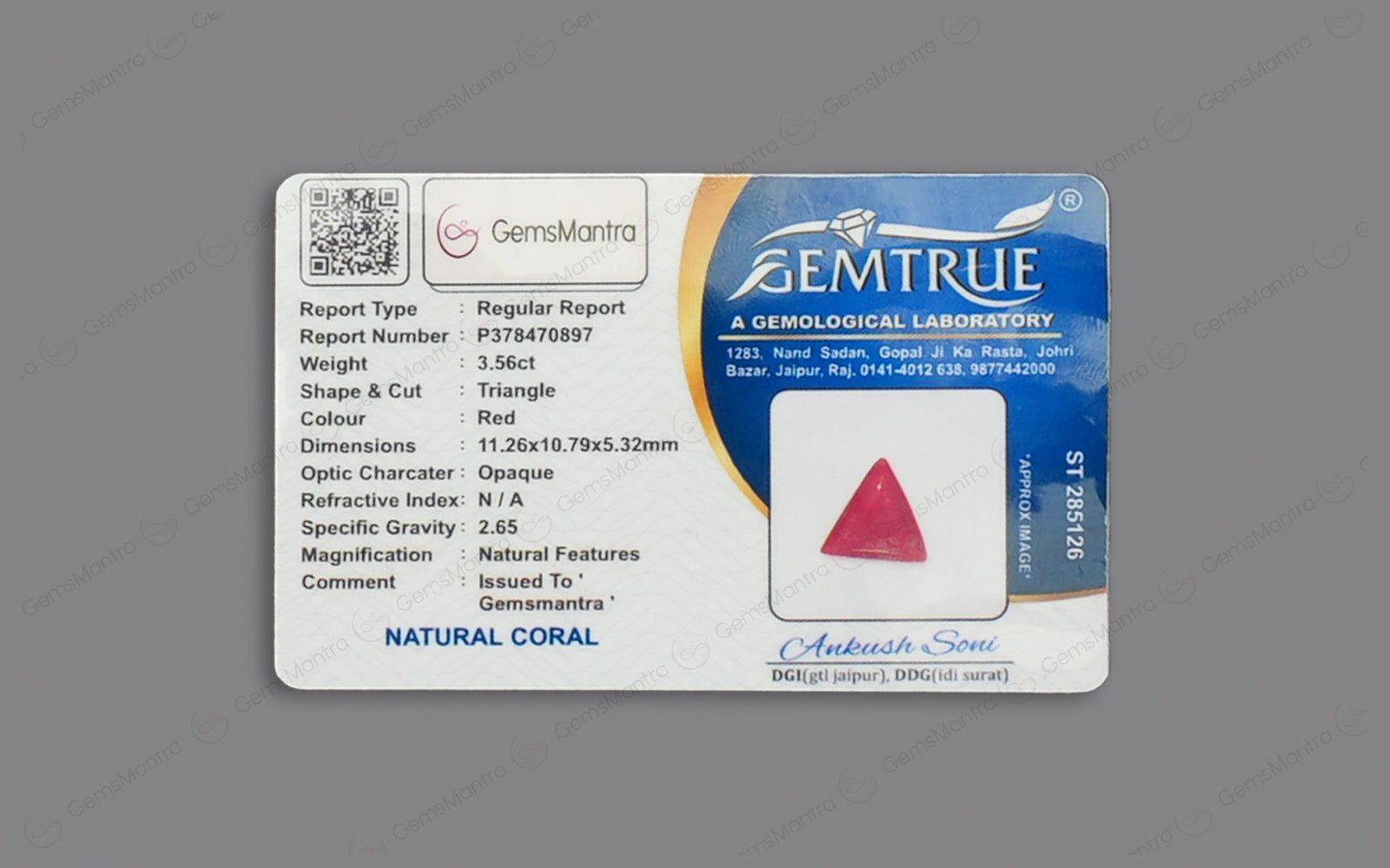 Red Coral - 3.56 Carats