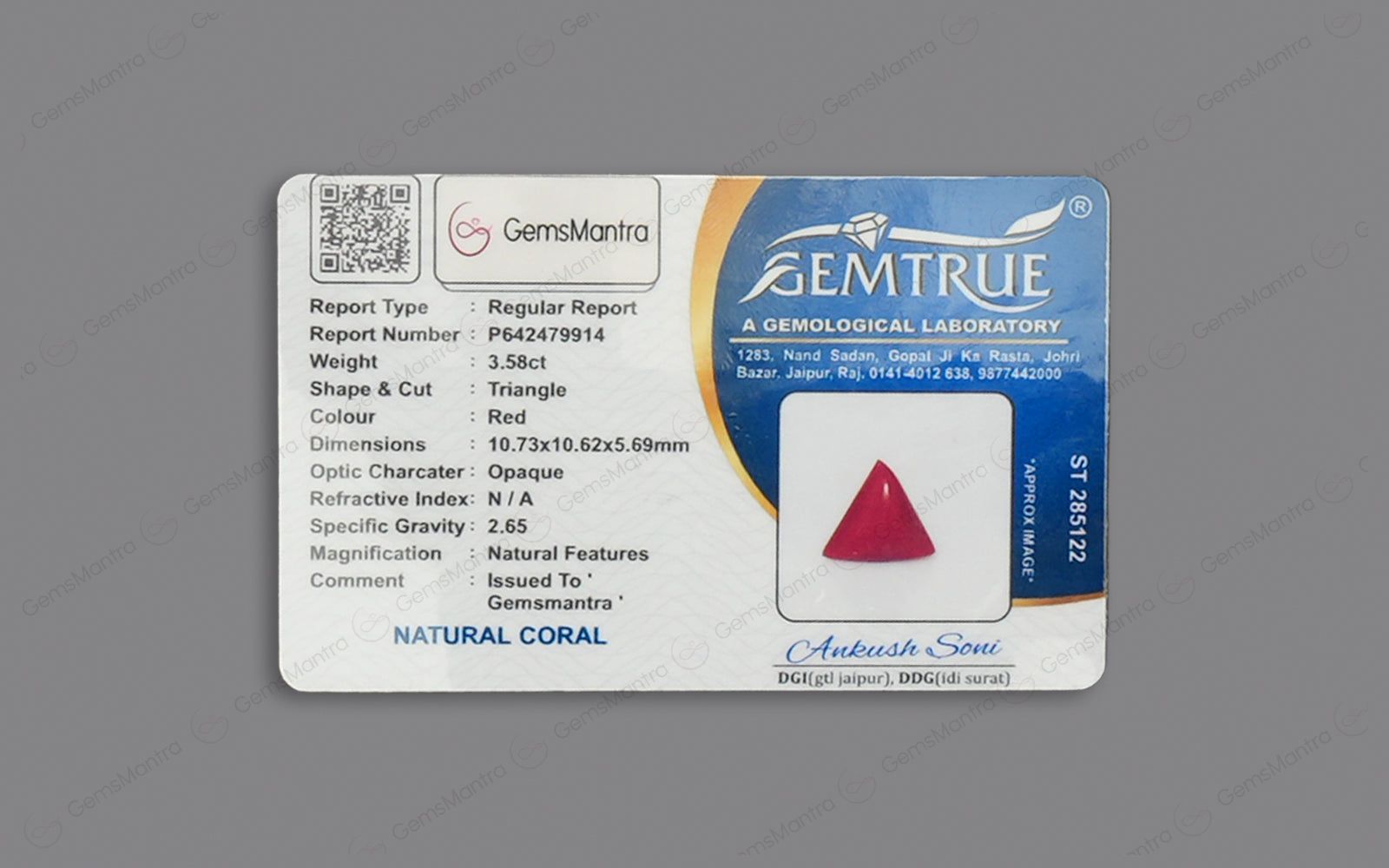 Red Coral - 3.58 Carats