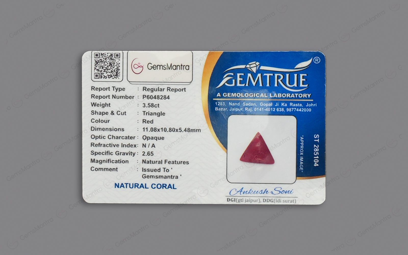 Red Coral - 3.58 Carats