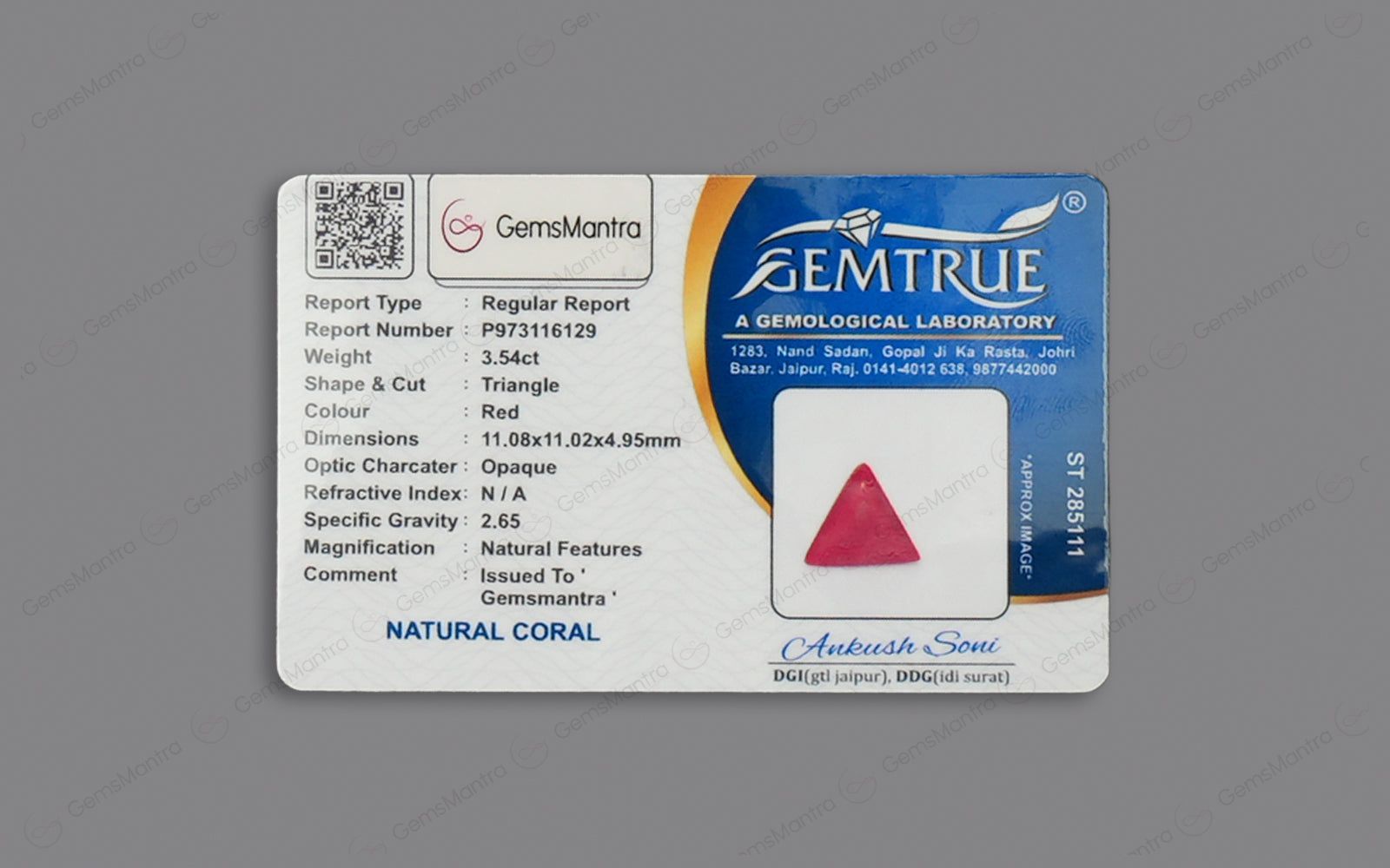 Red Coral - 3.54 Carats