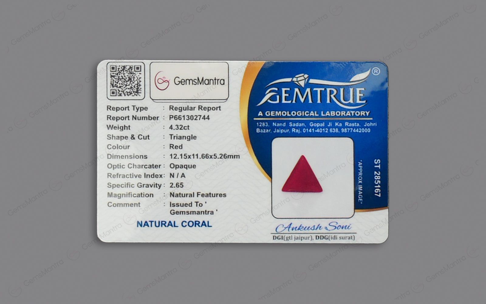 Red Coral - 4.32 Carats