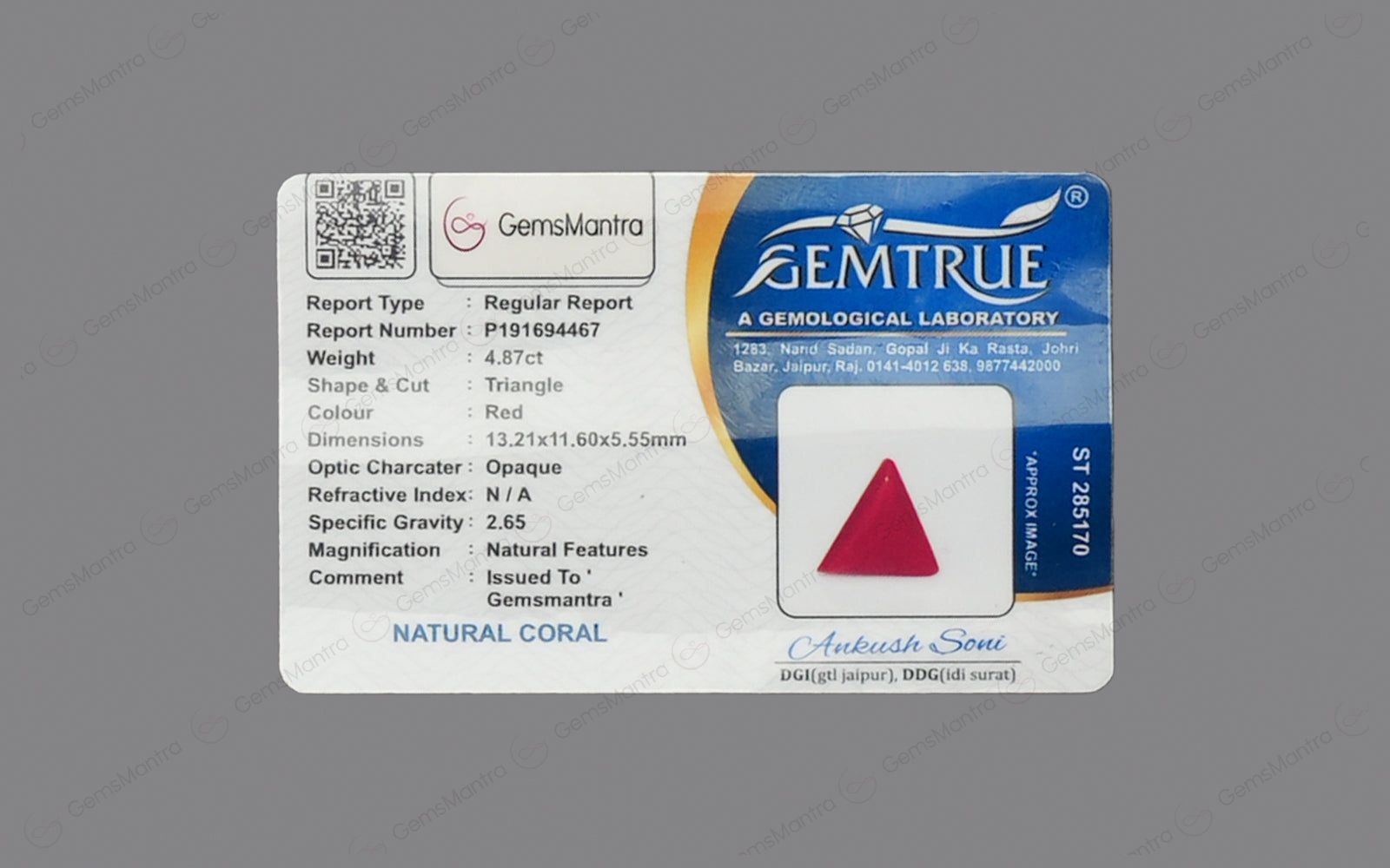 Red Coral - 4.87 Carats