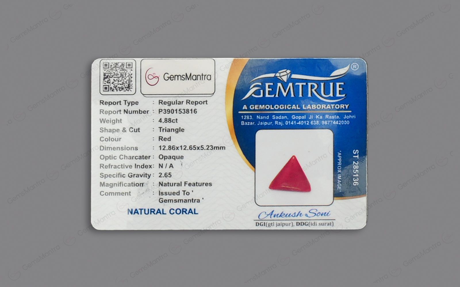 Red Coral - 4.88 Carats