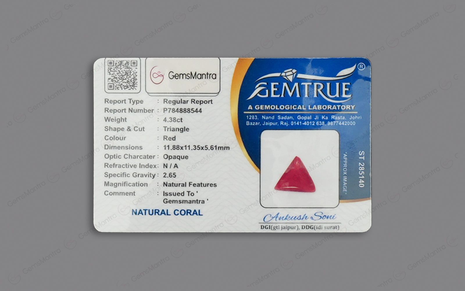 Red Coral - 4.38 Carats