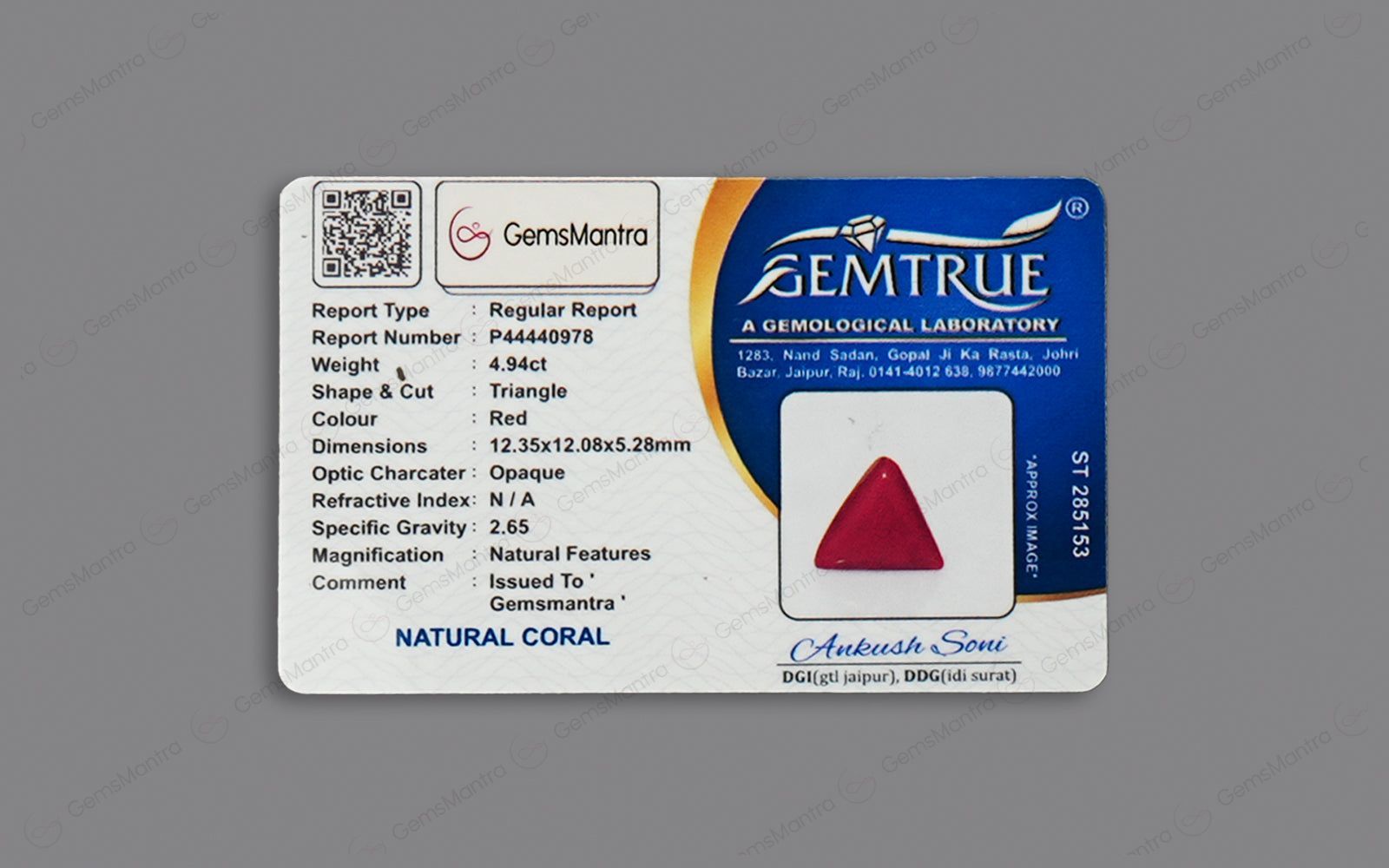 Red Coral - 4.94 Carats