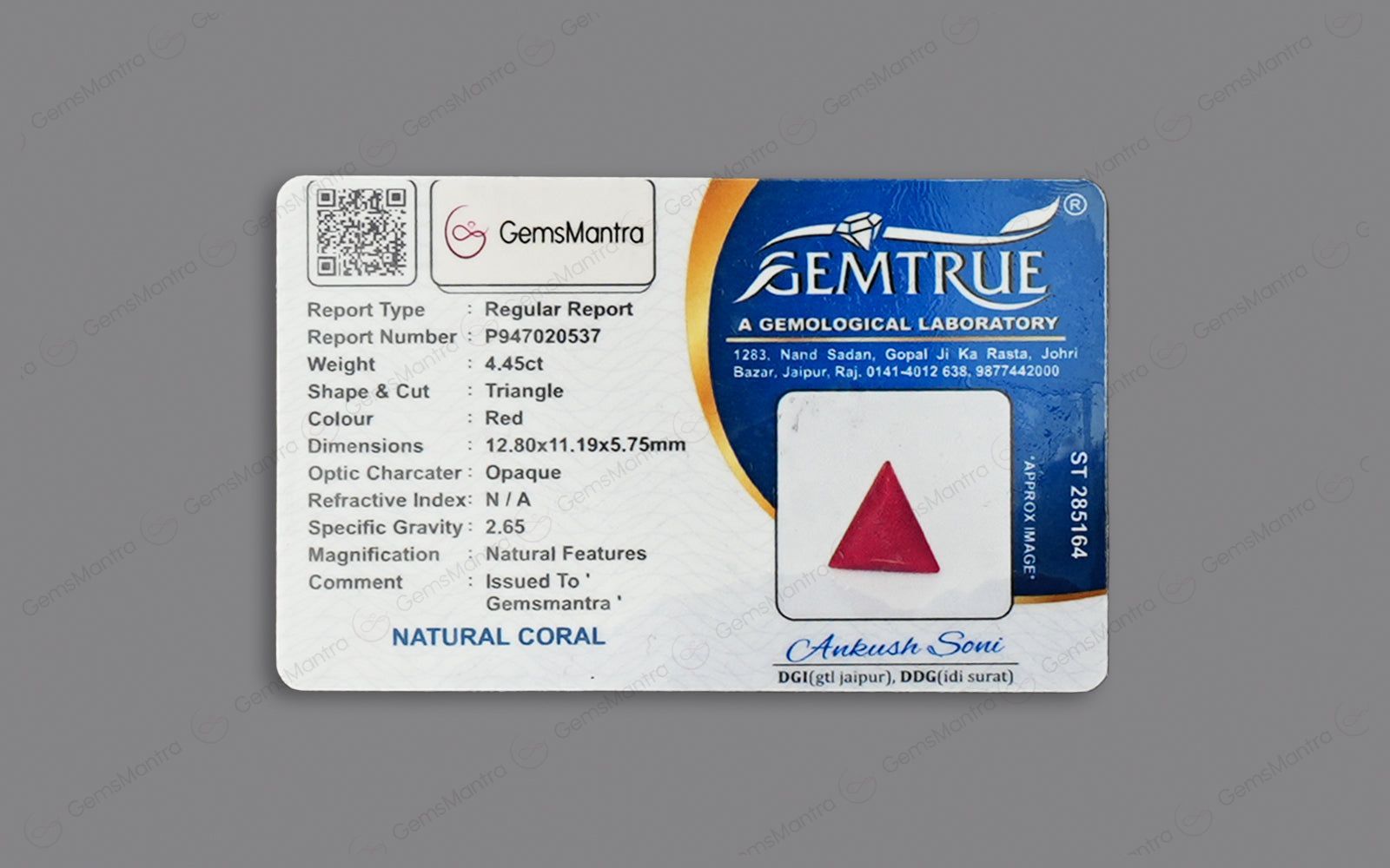 Red Coral - 4.45 Carats