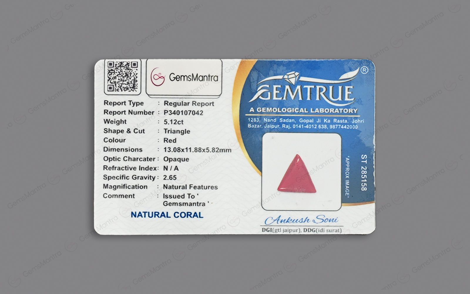 Red Coral - 5.12 Carats