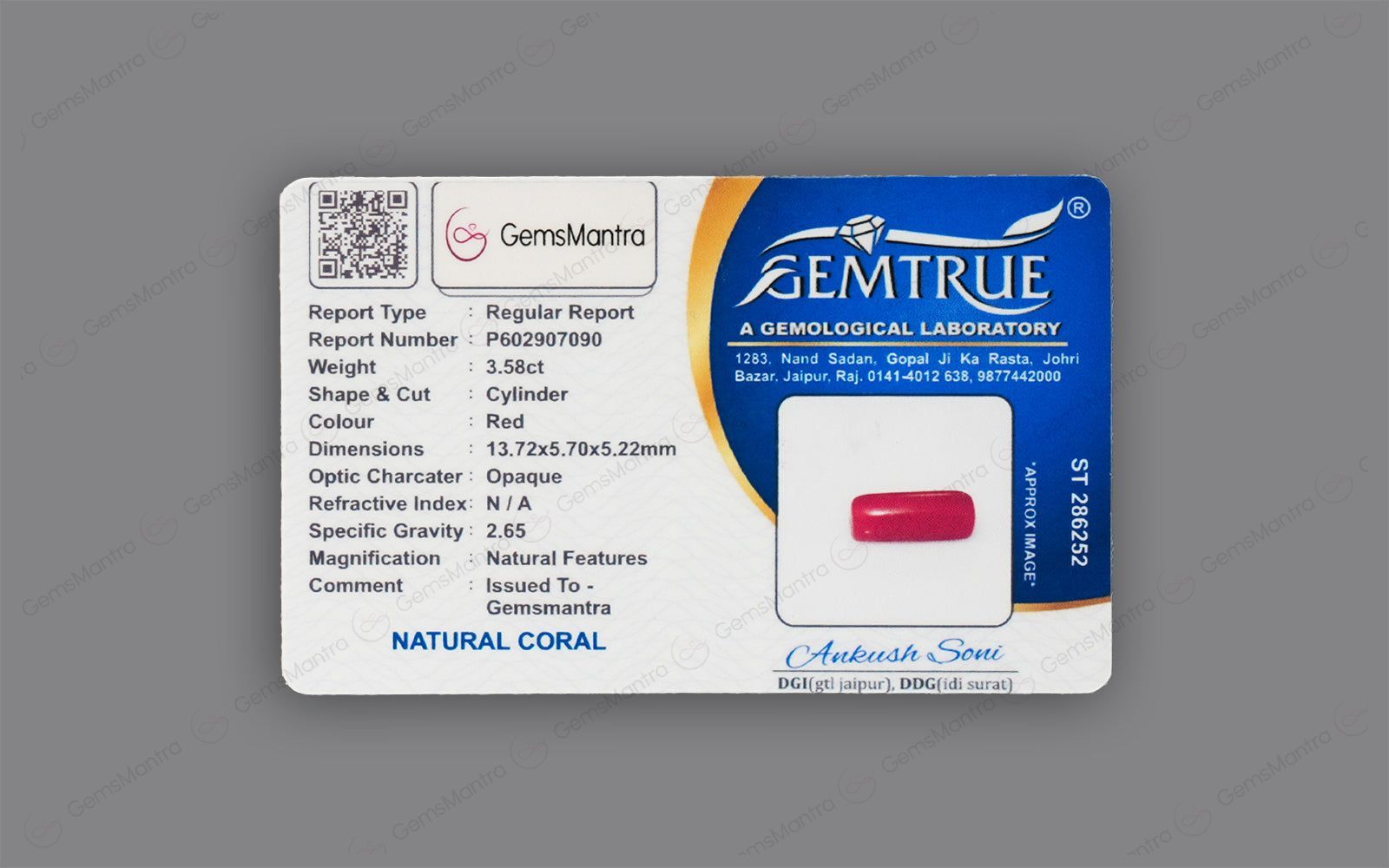 Red Coral - 3.58 Carats