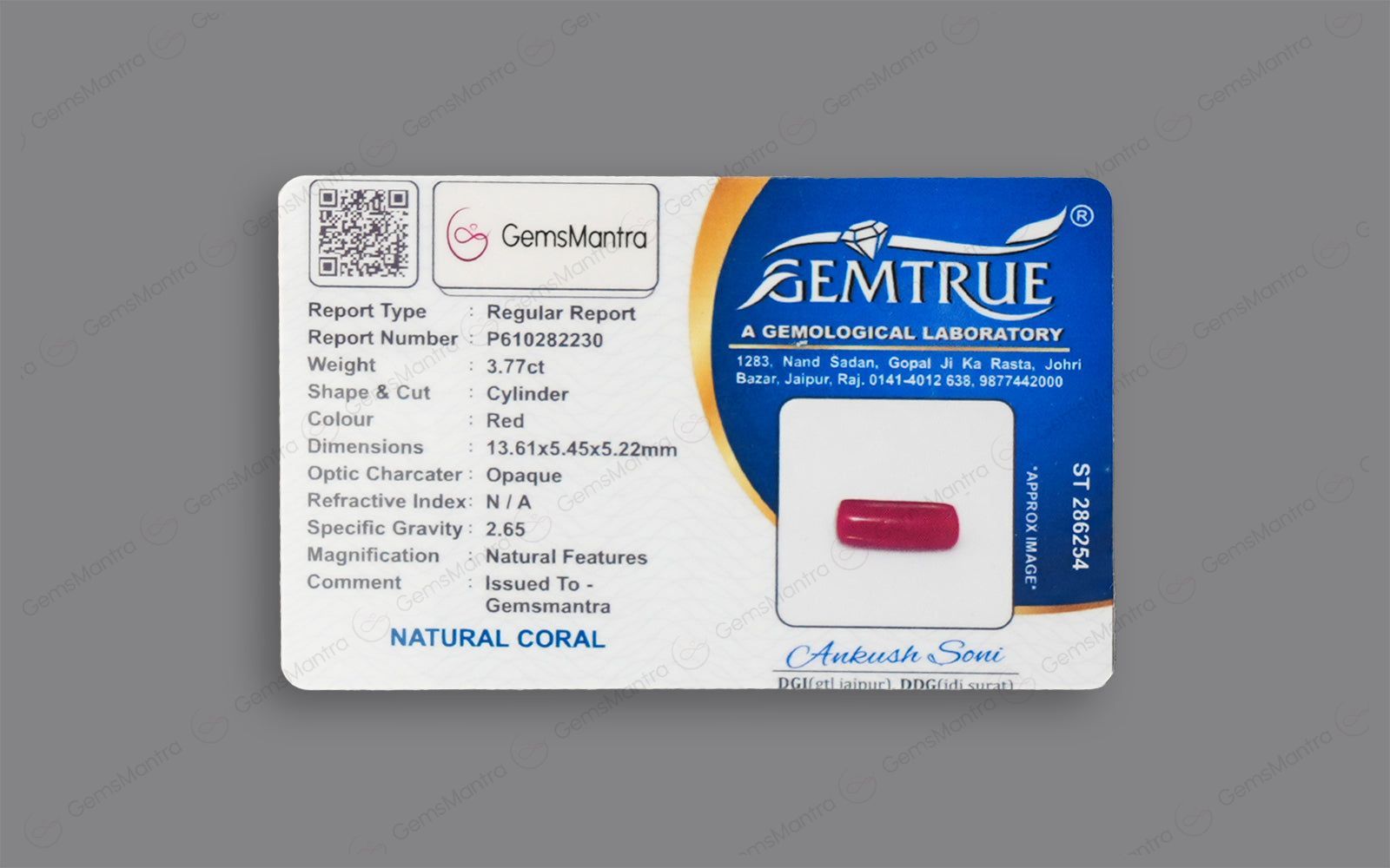 Red Coral - 3.77 Carats