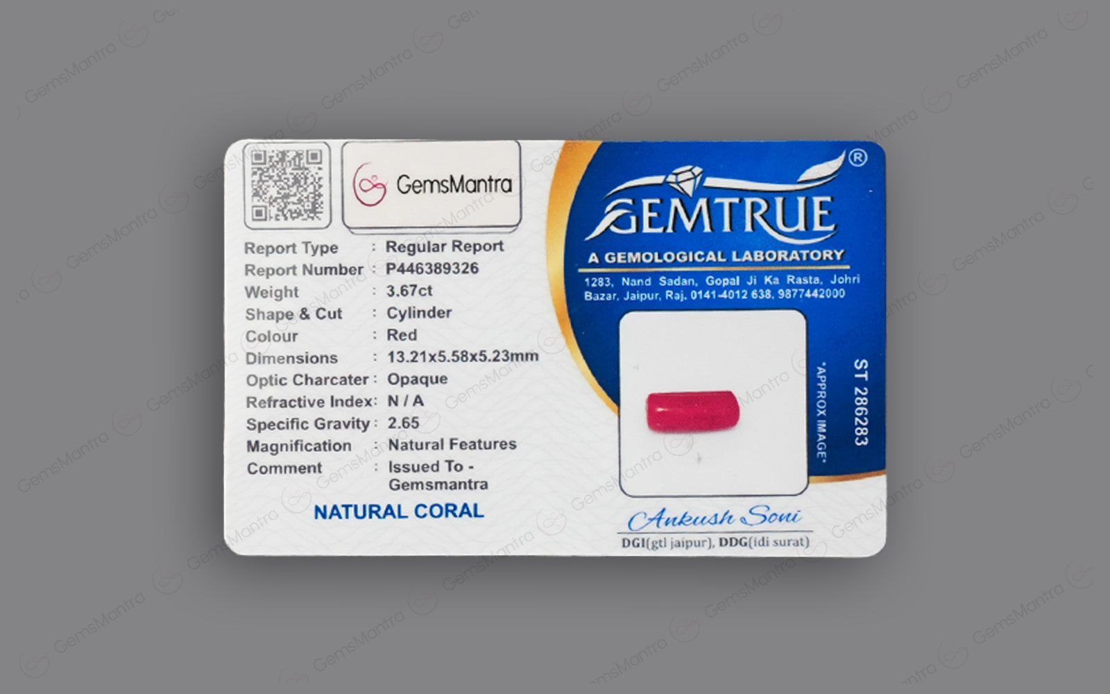 Red Coral - 3.67 Carats