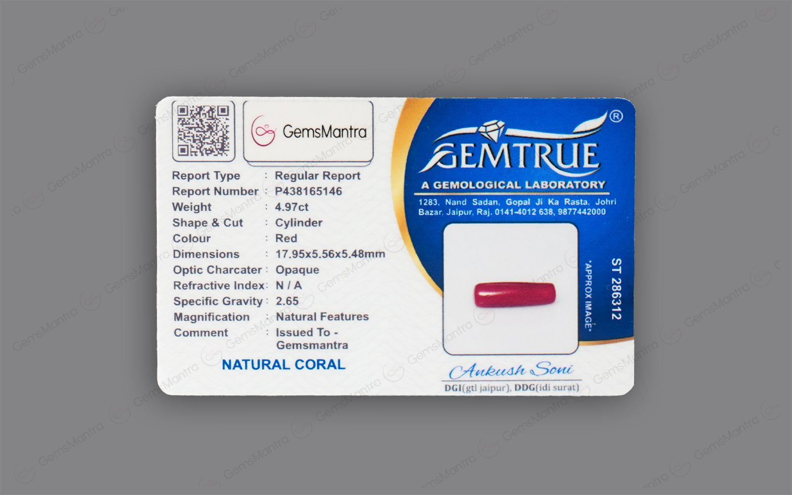 Red Coral - 4.97 Carats