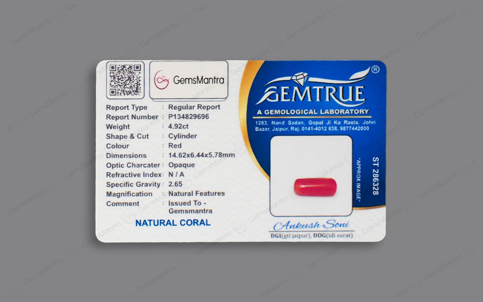 Red Coral - 4.29 Carats