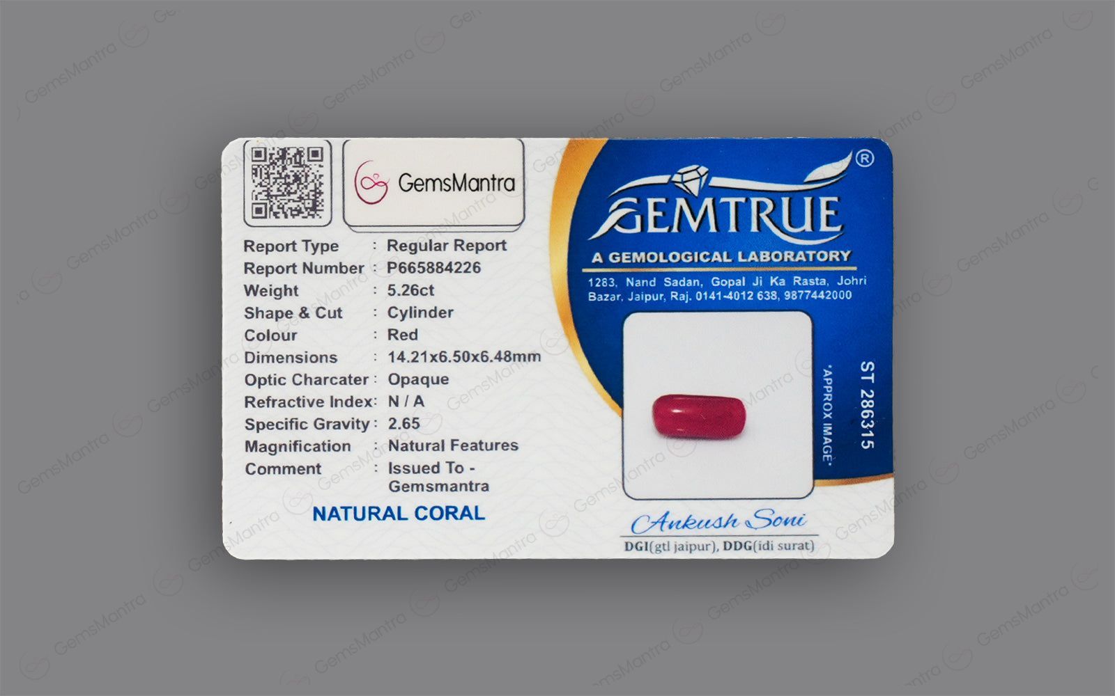 Red Coral - 5.26 Carats