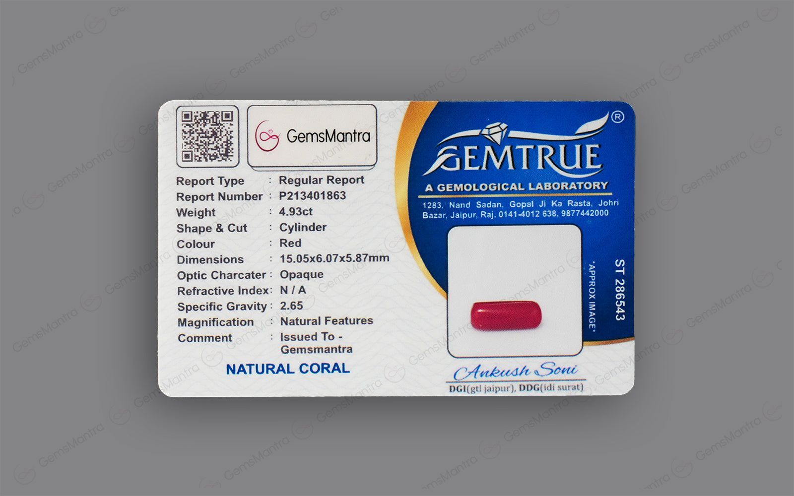 Red Coral - 4.93 Carats