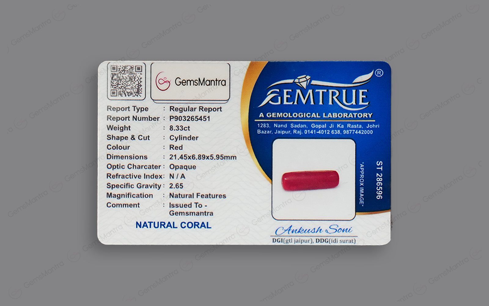 Red Coral - 8.33 Carats