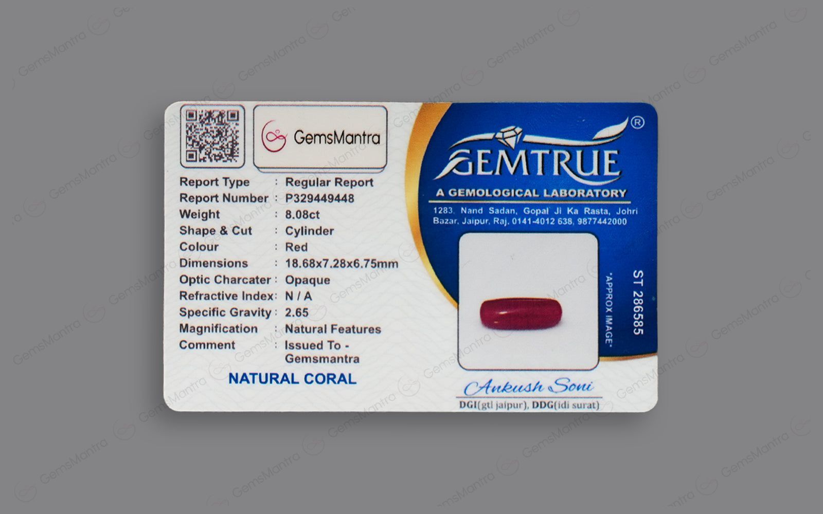 Red Coral - 8.08 Carats