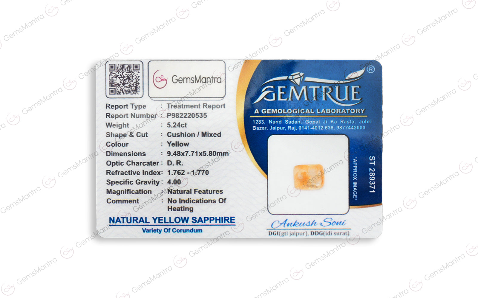 Yellow Sapphire - 5.24 Carats