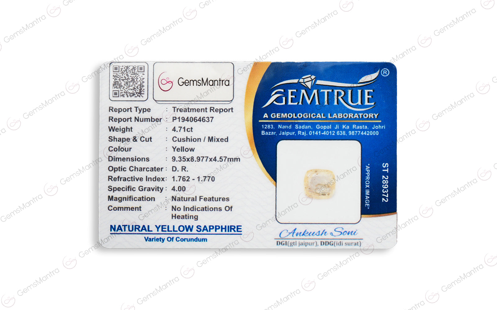 Yellow Sapphire - 4.71 Carats