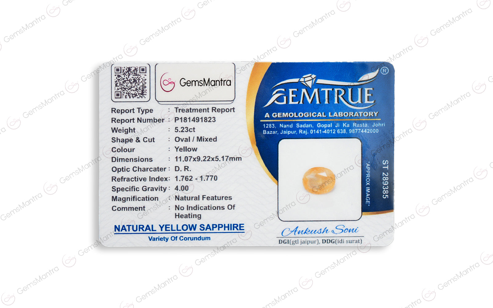 Yellow Sapphire - 5.23 Carats