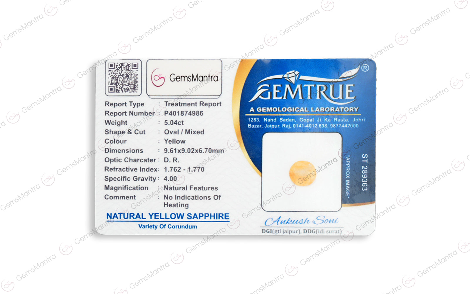 Yellow Sapphire - 5.04 Carats