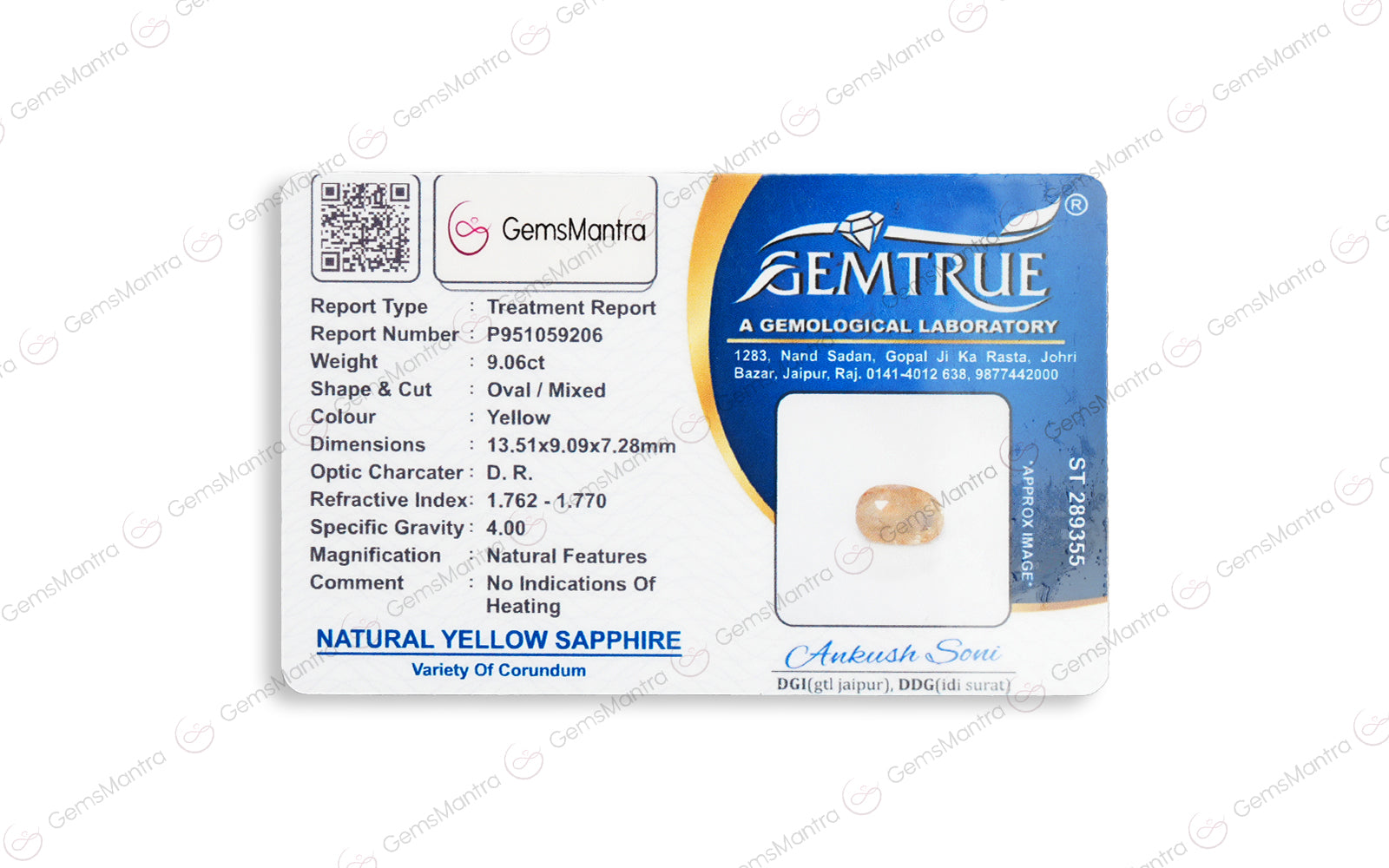 Yellow Sapphire - 9.06 Carats