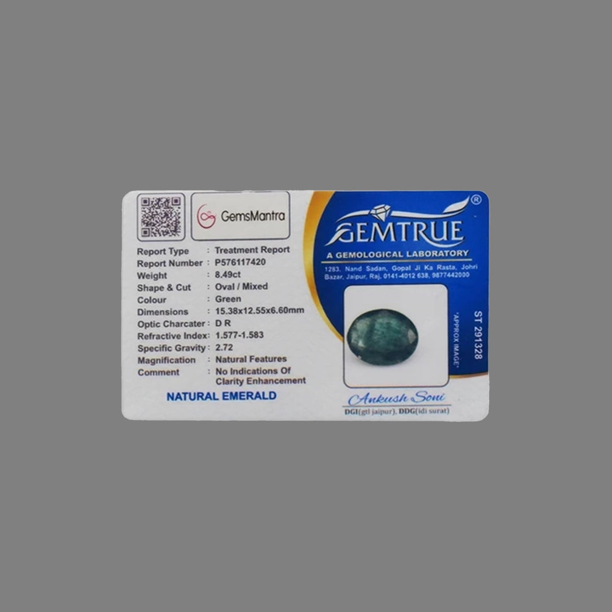 Emerald - 8.49 Carats