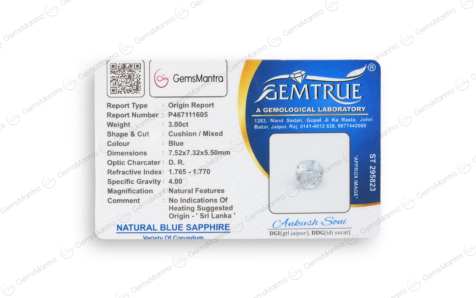 Blue Sapphire - 3 Carats