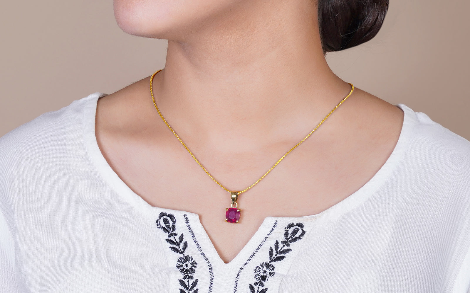 Glass Filled Ruby Pendant - 6.29 Carats