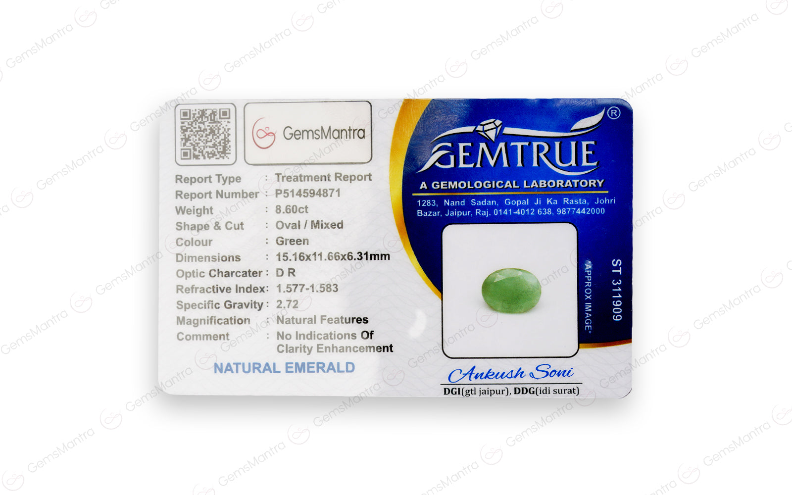 Emerald - 8.6 Carats