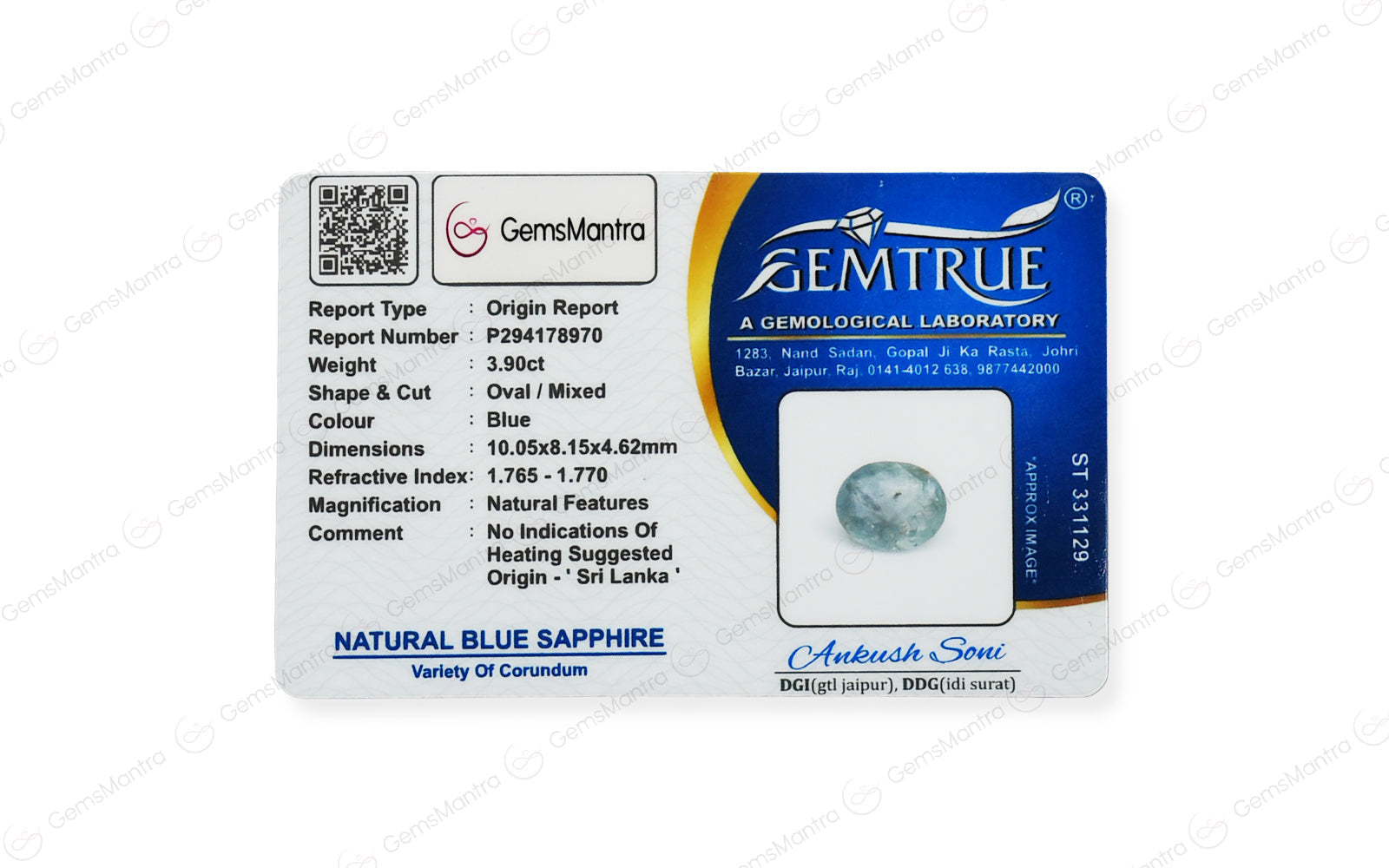 Blue Sapphire - 3.9 Carats