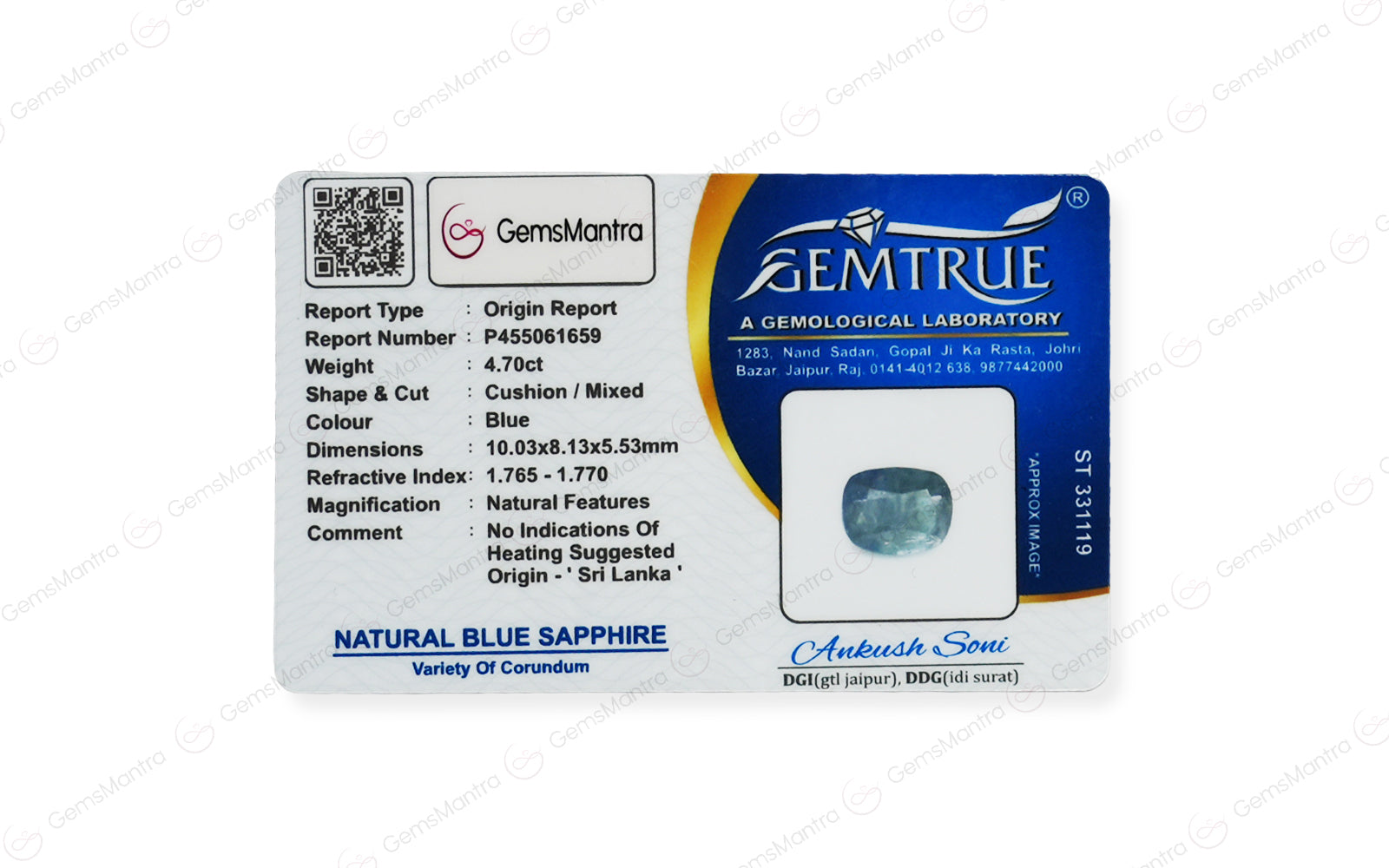 Blue Sapphire - 4.7 Carats