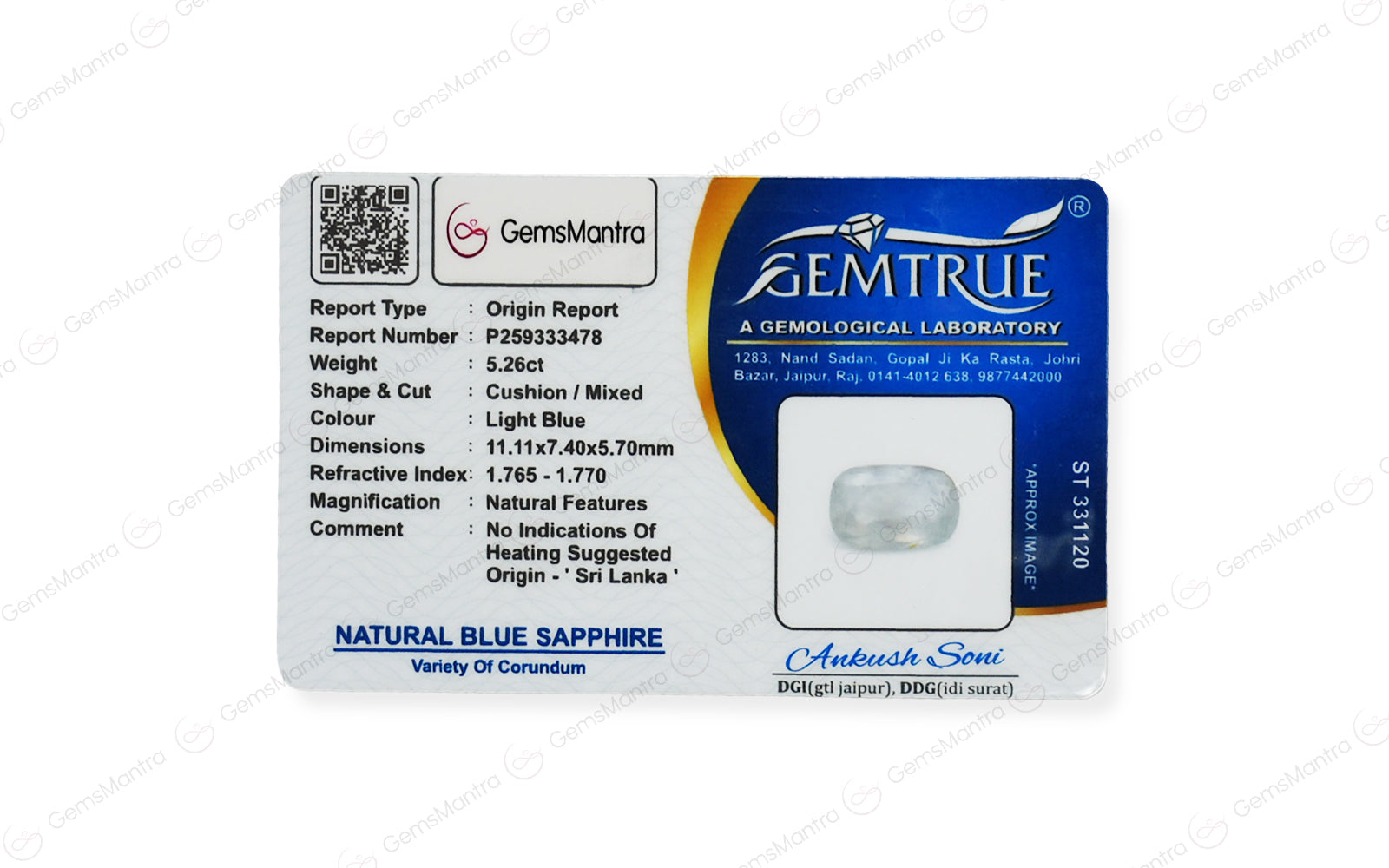 Blue Sapphire - 5.26 Carats